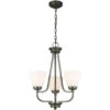 EGLO Mayview 3 Light 19 Inch Graphite Chandelier Ceiling Light