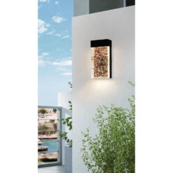 EGLO Venecia LED 7 Inch Matte Black Outdoor Wall Light -EGLO Store 202958a app 03
