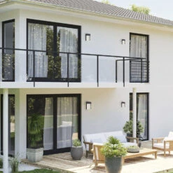 EGLO Venecia LED 7 Inch Matte Black Outdoor Wall Light -EGLO Store 202958a app 04