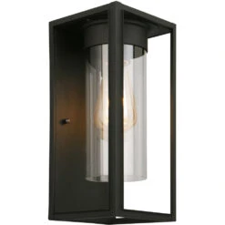 EGLO Walker Hill 1 Light 12 Inch Matte Black Outdoor Wall Light