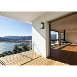 EGLO Walker Hill 1 Light 15 Inch Matte Black Outdoor Wall Light -EGLO Store 203033a app 06