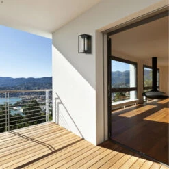 EGLO Walker Hill 1 Light 15 Inch Matte Black Outdoor Wall Light -EGLO Store 203033a app 07