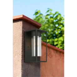 EGLO Walker Hill 1 Light 15 Inch Matte Black Outdoor Wall Light -EGLO Store 203033a ls 1