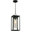 EGLO Walker Hill 1 Light 7 Inch Matte Black Outdoor Pendant