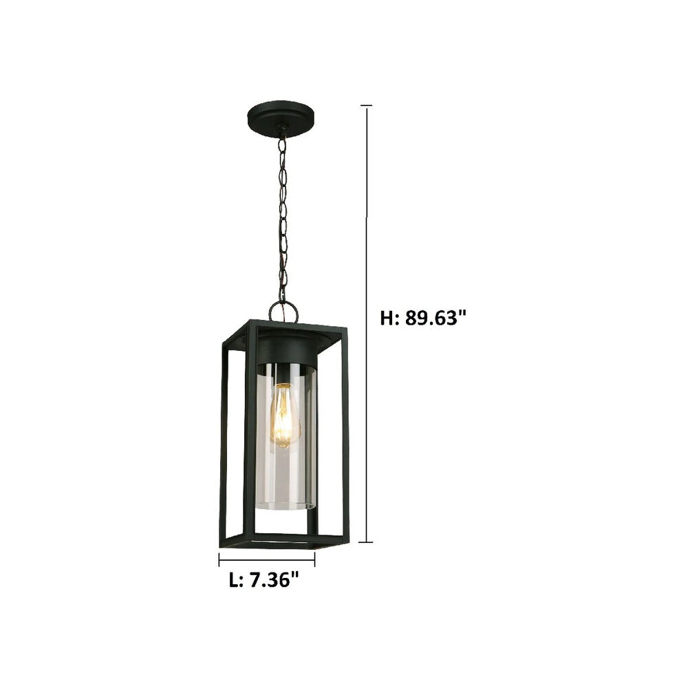 EGLO Walker Hill 1 Light 7 Inch Matte Black Outdoor Pendant 2 EGLO Walker Hill 1 Light 7 Inch Matte Black Outdoor Pendant - Image 2