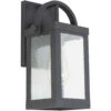 EGLO Cider Mill 1 Light 12 Inch Matte Black Outdoor Wall Light