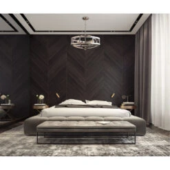 EGLO Montrose 4 Light 19 Inch Acacia Wood And Brushed Nickel Chandelier Ceiling Light -EGLO Store 203108a app 03