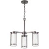 EGLO Truxton 3 Light 22 Inch Graphite Chandelier Ceiling Light