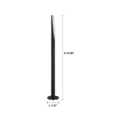 EGLO Barbotto 54 Inch 10.00 Watt Black And Silver Floor Lamp Portable Light -EGLO Store 203388a di