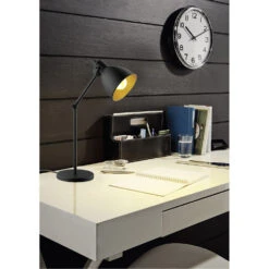 EGLO Priddy 2 17 Inch 40.00 Watt Black Desk Lamp Portable Light -EGLO Store 203447a app 02