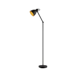 EGLO Priddy 2 54 Inch 60.00 Watt Black Floor Lamp Portable Light