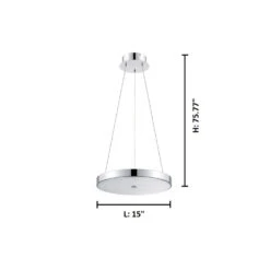 EGLO Arezzo 3 LED 15 Inch Chrome LED Pendant Ceiling Light 9 EGLO Arezzo 3 LED 15 Inch Chrome LED Pendant Ceiling Light -EGLO Store 203451a di