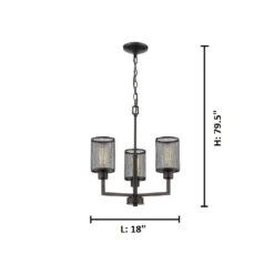 EGLO Verona 3 Light 18 Inch Oil Rubbed Bronze Chandelier Ceiling Light -EGLO Store 203469a di