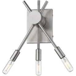 EGLO Willsboro 3 Light 13 Inch Polished Nickel Wall Sconce Wall Light