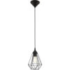 EGLO Lindell 1 Light 7 Inch Matte Black Pendant Ceiling Light
