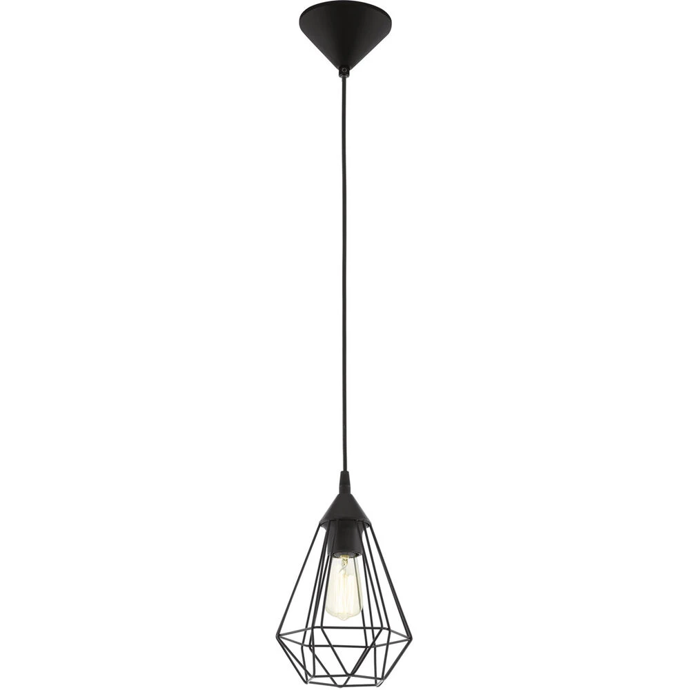 EGLO Lindell 1 Light 7 Inch Matte Black Pendant Ceiling Light 1 EGLO Lindell 1 Light 7 Inch Matte Black Pendant Ceiling Light
