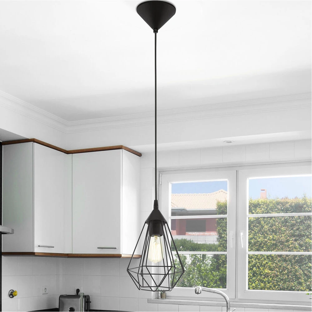 EGLO Lindell 1 Light 7 Inch Matte Black Pendant Ceiling Light 7 EGLO Lindell 1 Light 7 Inch Matte Black Pendant Ceiling Light - Image 7