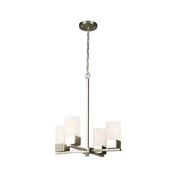 EGLO Novela 4 Light 18 Inch Brushed Nickel Chandelier Ceiling Light