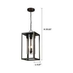 EGLO Walker Hill 3 Light 9 Inch Oil Rubbed Bronze Outdoor Pendant -EGLO Store 203668a di