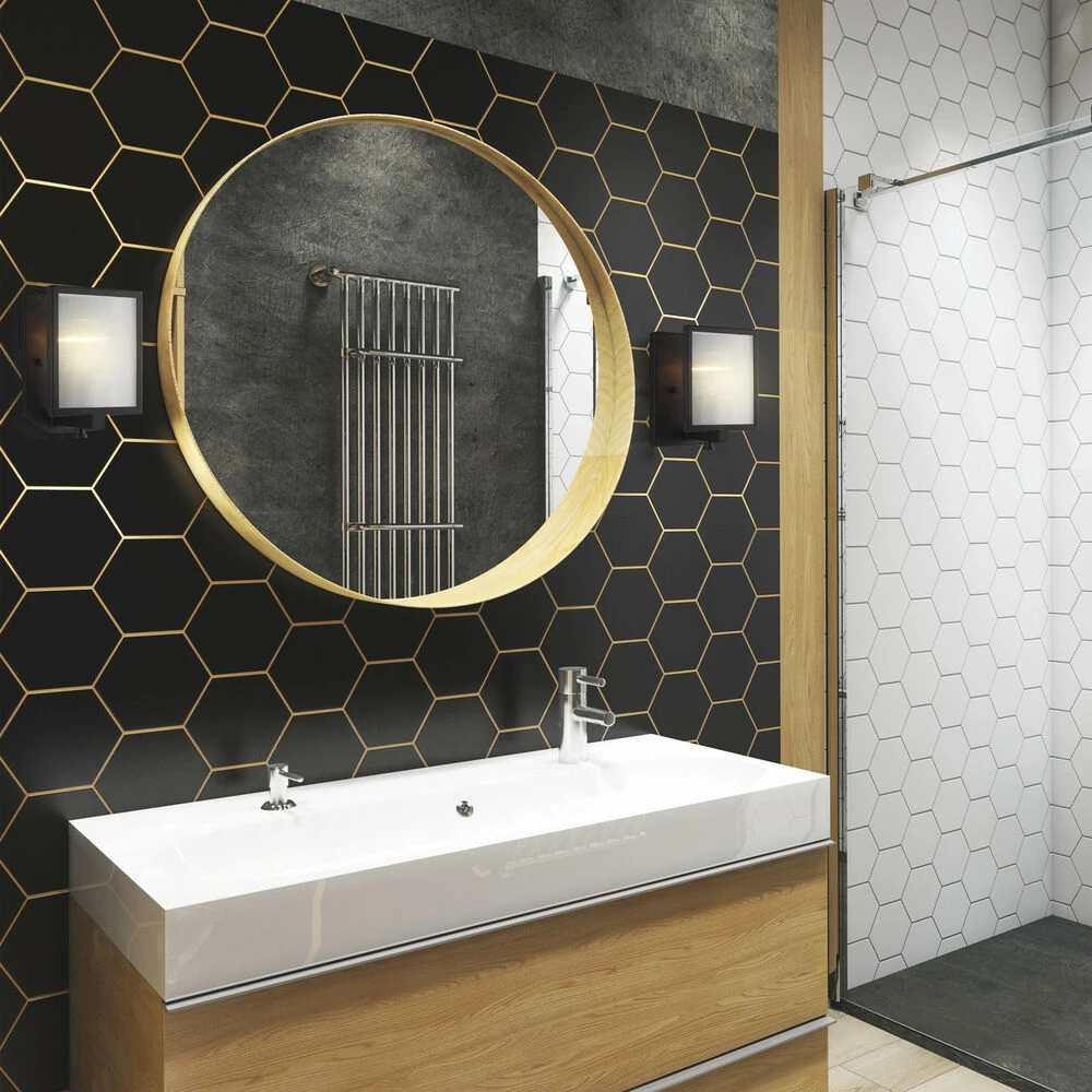 EGLO Henessy 1 Light 4.75 Inch Black And Brushed Nickel Wall Sconce Wall Light 2 EGLO Henessy 1 Light 4.75 Inch Black And Brushed Nickel Wall Sconce Wall Light - Image 2