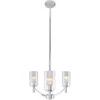 EGLO Devora 3 Light 19 Inch Chrome Chandelier Ceiling Light