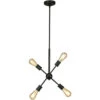 EGLO Etris Row 4 Light 15 Inch Black Pendant Ceiling Light