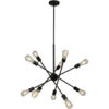 EGLO Etris Row 10 Light 27 Inch Black Pendant Ceiling Light