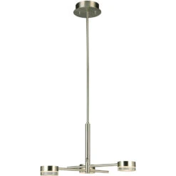 EGLO Transton LED 18 Inch Brushed Nickel Chandelier Ceiling Light