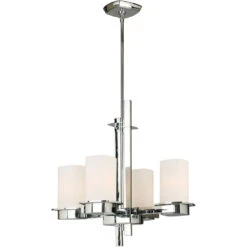 EGLO Vlacker 4 Light 19 Inch Chrome Chandelier Ceiling Light