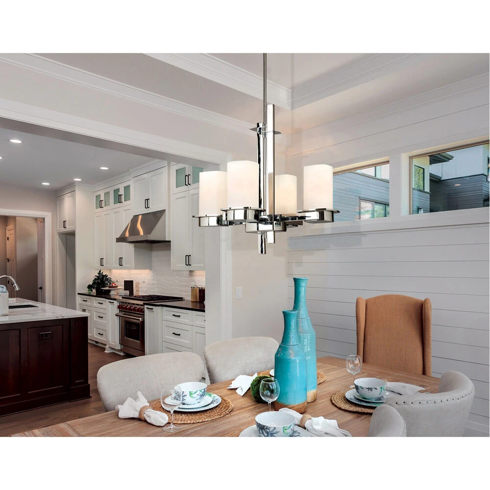 EGLO Vlacker 4 Light 19 Inch Chrome Chandelier Ceiling Light 2 EGLO Vlacker 4 Light 19 Inch Chrome Chandelier Ceiling Light - Image 2