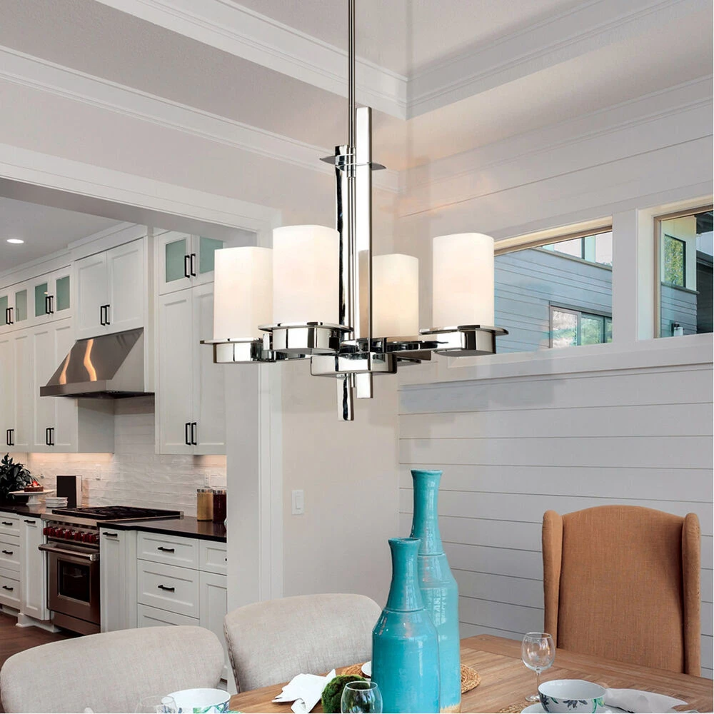 EGLO Vlacker 4 Light 19 Inch Chrome Chandelier Ceiling Light 4 EGLO Vlacker 4 Light 19 Inch Chrome Chandelier Ceiling Light - Image 4