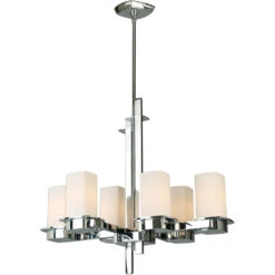 EGLO Vlacker 6 Light 26 Inch Chrome Chandelier Ceiling Light
