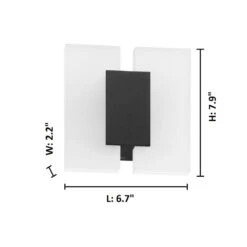 EGLO Metrass 2 LED 7 Inch Matte Black ADA Wall Sconce Wall Light 5 EGLO Metrass 2 LED 7 Inch Matte Black ADA Wall Sconce Wall Light -EGLO Store 204038a dia