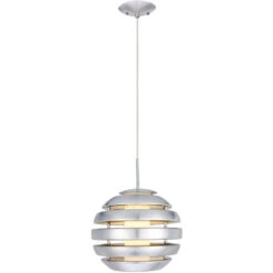 EGLO Mercur 1 1 Light 14 Inch Matte Nickel Pendant Ceiling Light