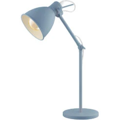 EGLO Priddy 17 Inch 40.00 Watt Pastel Light Blue Desk Lamp Portable Light