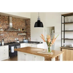 EGLO Gilwell 1 1 Light 15 Inch Matte Black And Chrome Pendant Ceiling Light -EGLO Store 204367a app