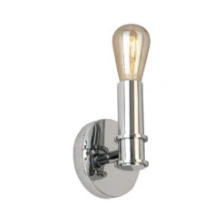 EGLO Drucker 1 Light 5 Inch Chrome ADA Wall Sconce Wall Light