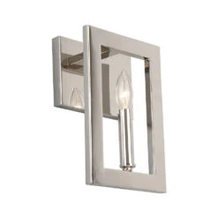 EGLO Jordan 1 Light 7 Inch Chrome ADA Wall Sconce Wall Light