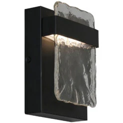 EGLO Madrona LED 7 Inch Black Outdoor Wall Sconce