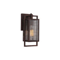 EGLO Garraux 1 Light 5.5 Inch Rust Wall Sconce Wall Light