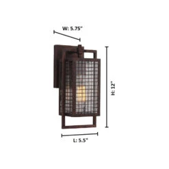 EGLO Garraux 1 Light 5.5 Inch Rust Wall Sconce Wall Light 5 EGLO Garraux 1 Light 5.5 Inch Rust Wall Sconce Wall Light -EGLO Store 204546a20dia