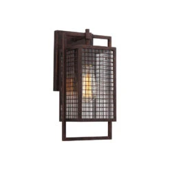 EGLO Garraux 1 Light 7 Inch Rust Wall Sconce Wall Light