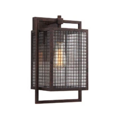 EGLO Garraux 1 Light 9 Inch Rust Wall Sconce Wall Light