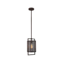 EGLO Garraux 1 Light 7 Inch Rust Pendant Ceiling Light