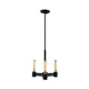 EGLO Broyles 3 Light 12 Inch Matte Black Pendant Ceiling Light, Semi-Flush Convertible