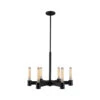 EGLO Broyles 6 Light 22 Inch Matte Black Chandelier Ceiling Light