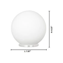 EGLO Rondo 8 Inch 60.00 Watt White Table Lamp Portable Light -EGLO Store 204565a dia