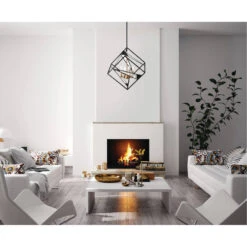 EGLO Corrietes 4 Light 23 Inch Matte Black Pendant Ceiling Light 6 EGLO Corrietes 4 Light 23 Inch Matte Black Pendant Ceiling Light -EGLO Store 204586a app 02