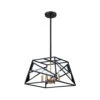 EGLO Corrietes 4 Light 16 Inch Matte Black Pendant Ceiling Light