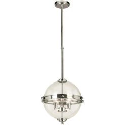 EGLO Cecilia 3 Light Chrome Pendant Ceiling Light